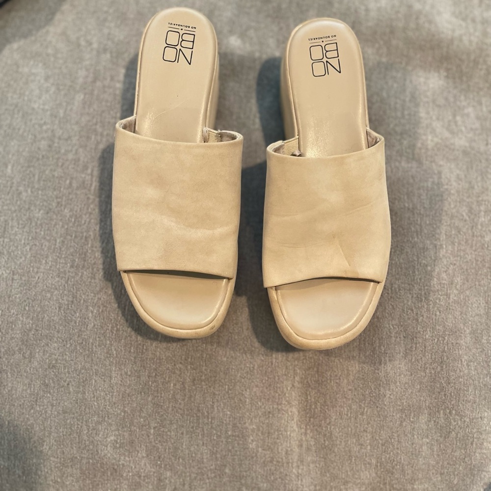 NOBO Women's Cream Slide Sandals